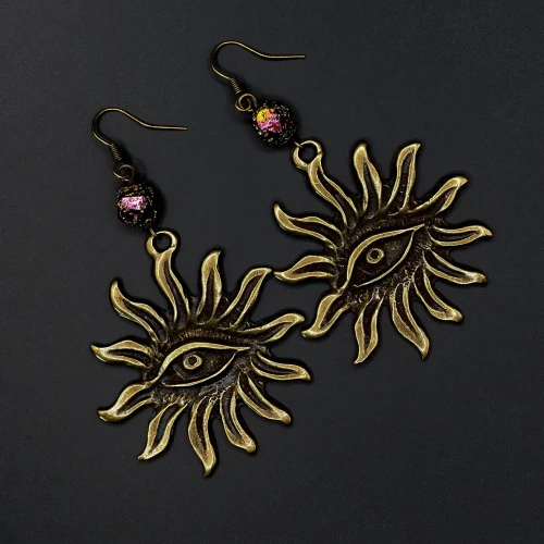kolczyki dark boho mystic eye boheme noir 1.webp