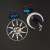 kolczyki asymetryczne dark boho moon and sun boheme noir 3.webp