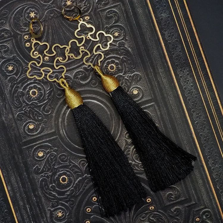 Boheme noir kolczyki dark boho gothic.webp