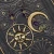 boheme noir kolczyki asymetryczne celestial boho ametyst, cytryn,krysztal gorski.webp