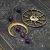 boheme noirkolczyki asymetryczne dark boho celestial moon and sun  ametyst.webp