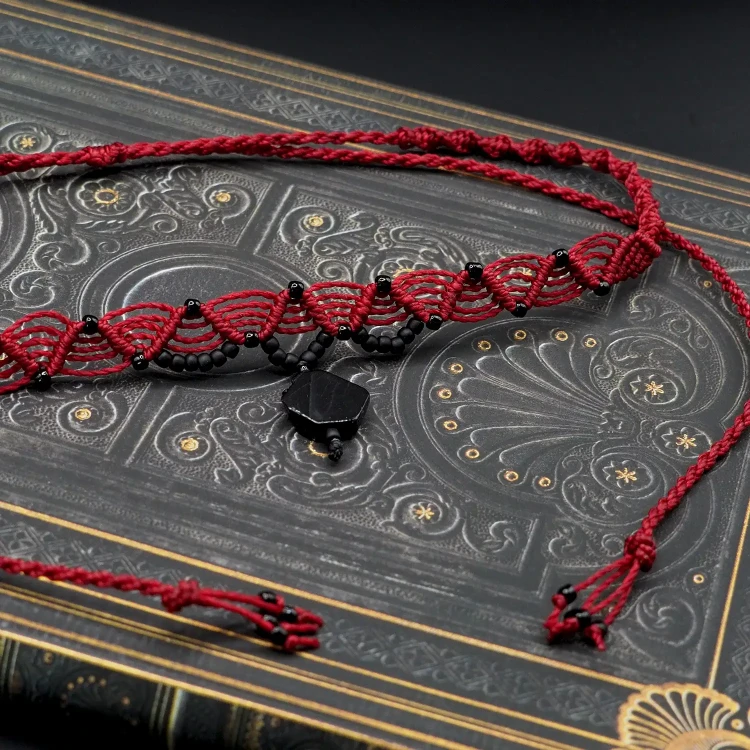 boheme noir obrozka makrama choker.webp