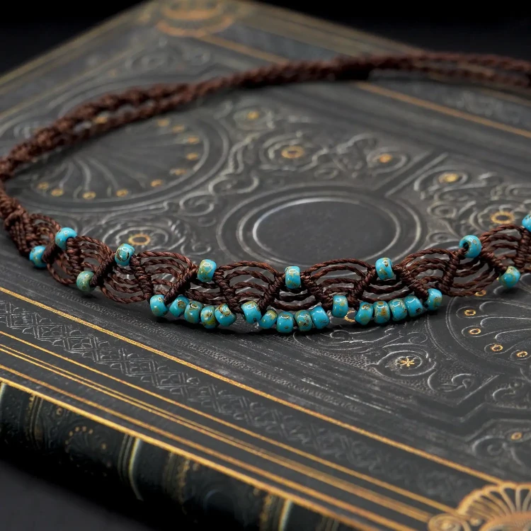 boheme noir choker makramowy w stylu boho.webp