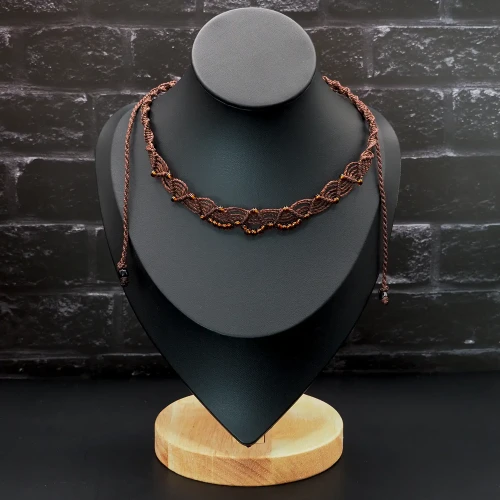 choker z makramy boho boheme noir.webp