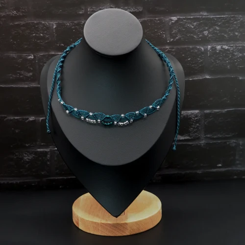 boheme noir bizuteria boho choker turkusowy.webp