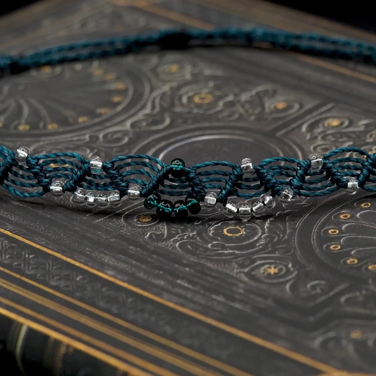 choker boho morski boheme noir.webp