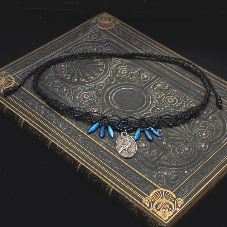 choker makrama gotycki boheme noir.webp