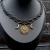 choker mikromakrama w sytylu boho paprocie księżyc boheme noir.webp