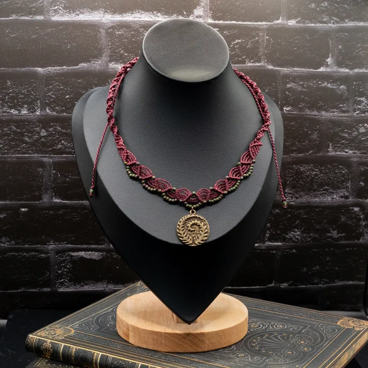 choker boho makrama boheme noir.webp