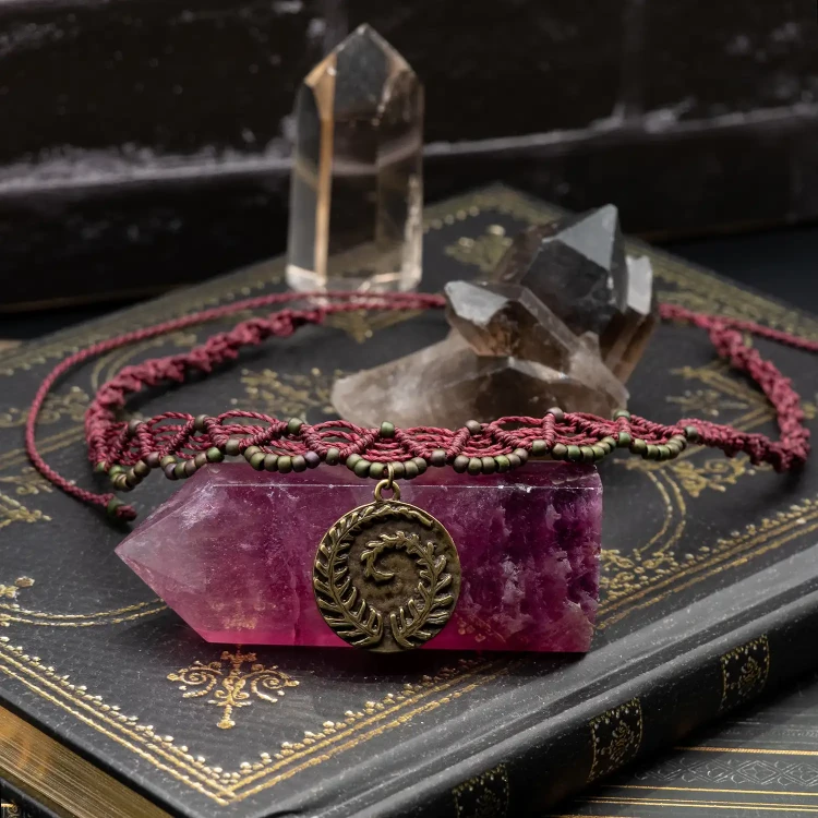 choker makrama burgund boheme noir.webp