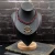 choker makramowy z zawieszką boheme noir.webp