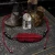 czerwony choker makrama pióro.webp